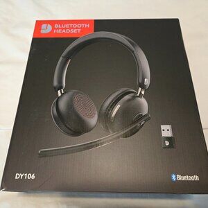 Bluetooth 5.3 Headset, Wireless Headset with Mic for Work (AI Noise Cancelling)